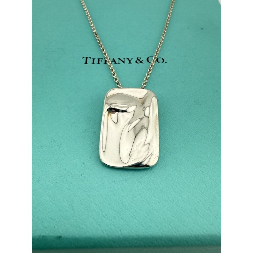 Vintage Tiffany & Co. Abstract Christ Pendant Necklace by Elsa Peretti 28"